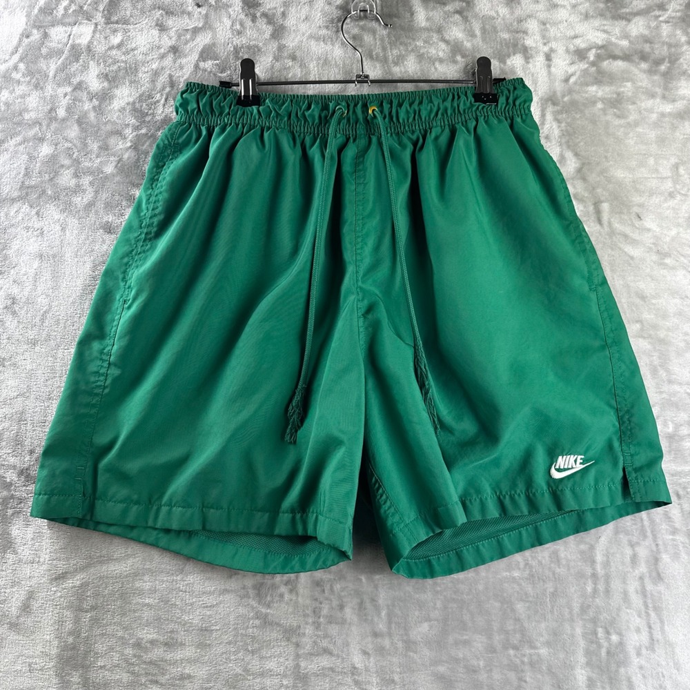 Nike Swim Trunks Mens Medium Green Mesh Lined Pockets (1905))